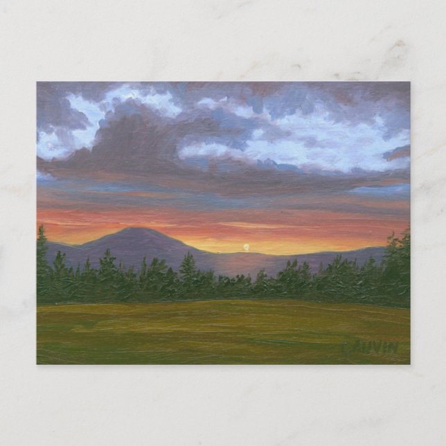 East Burke Vermont Mountain landscape Postcard (Front)