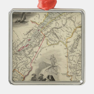 East Canada And New Brunswick Metal Tree Decoration