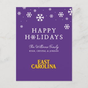 East Carolina University   East Carolina Holiday Postcard