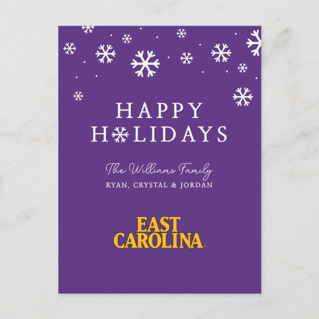 East Carolina University | East Carolina Holiday Postcard (Front)