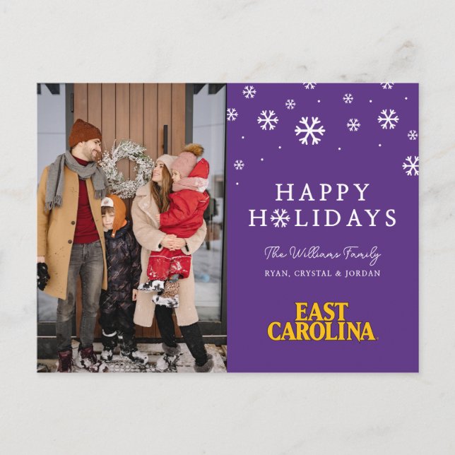 East Carolina University | East Carolina Holiday Postcard (Front)