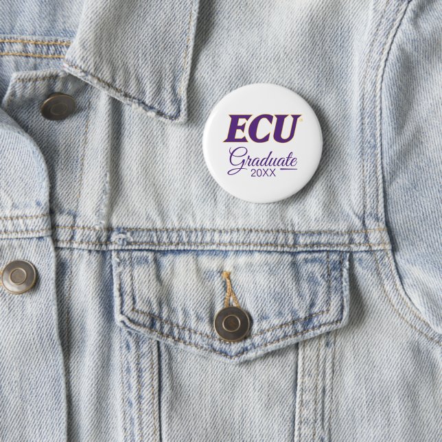 East Carolina University | ECU Logo 6 Cm Round Badge (In Situ)