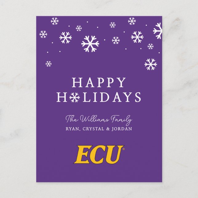 East Carolina University | ECU Logo Holiday Postcard (Front)
