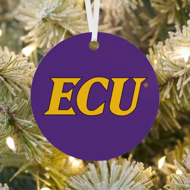 East Carolina University | ECU Logo Metal Tree Decoration (Insitu)