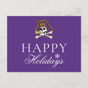 East Carolina University ECU Pirates 2 Holiday Postcard