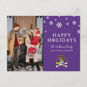 East Carolina University ECU Pirates 2 Holiday Postcard