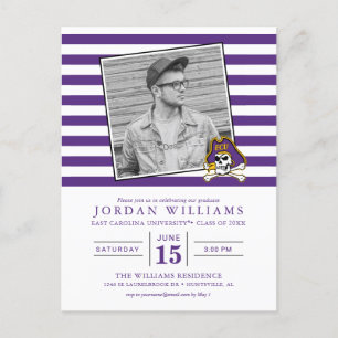 East Carolina University ECU Pirates Announcement Postcard