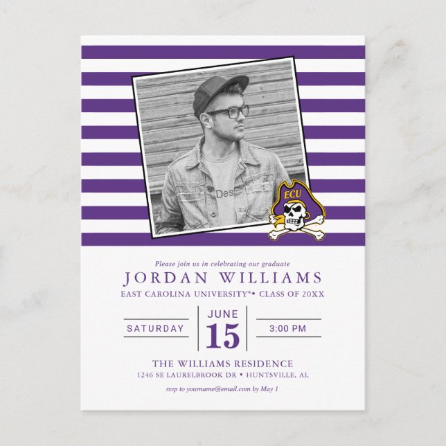 East Carolina University | ECU Pirates Announcement Postcard (Front)