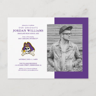 East Carolina University ECU Pirates Announcement Postcard