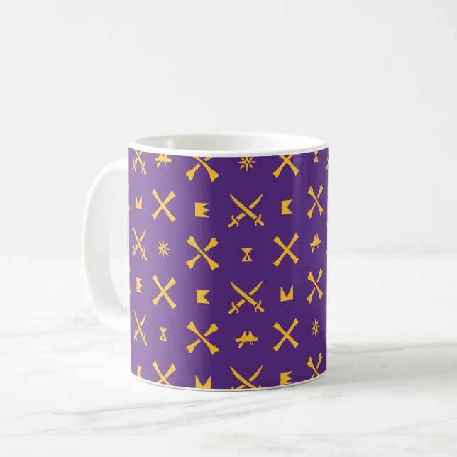 East Carolina University | Pirates Gold Pattern Coffee Mug (Front Left)