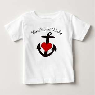 East Coast Baby anchor heart east coast baby shirt