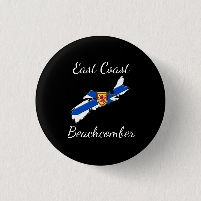 East Coast Beachcomber Nova Scotia button (Front)