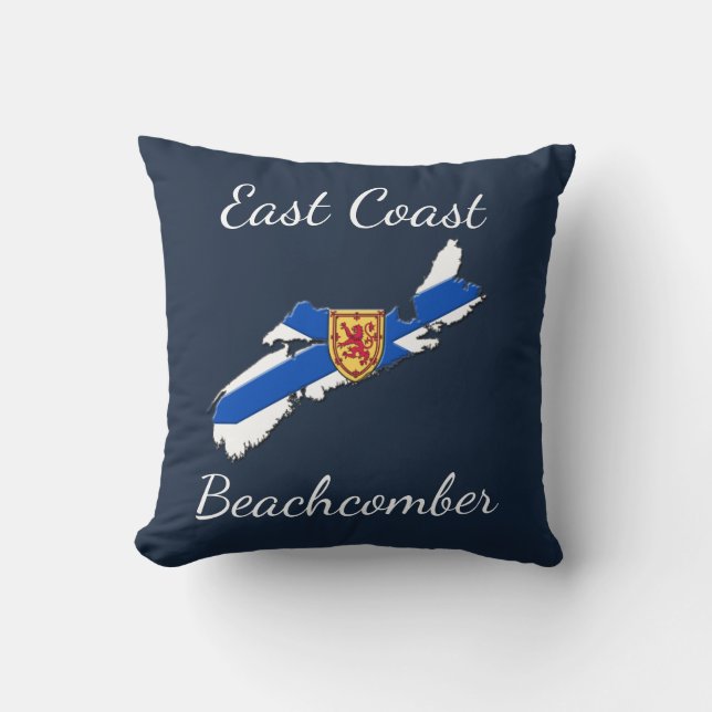 East Coast Beachcomber Nova Scotia Throw Pillow (Front)