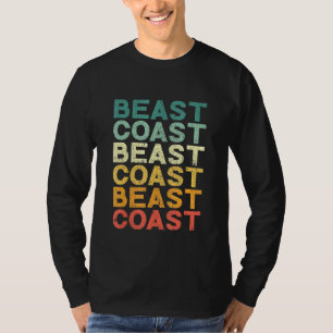 East Coast Beast Coast - Vintage Retro T-Shirt