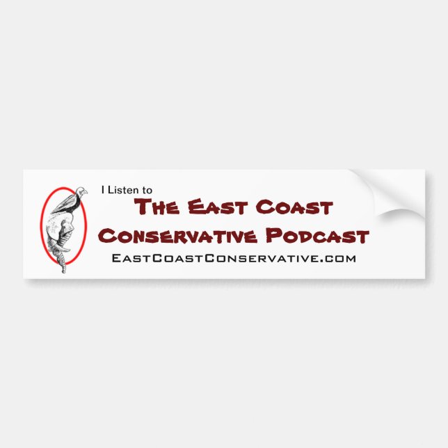 East Coast Conservative Podcast Bumper Sticker (Front)