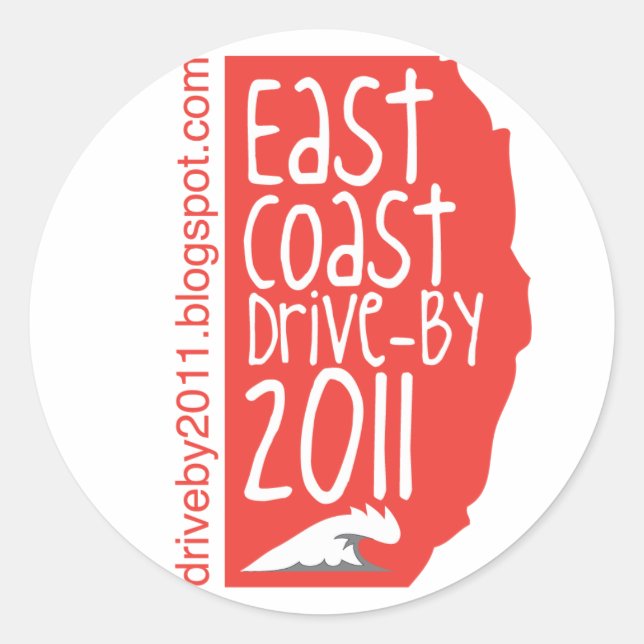 East Coast Drive By 2011 Classic Round Sticker (Front)