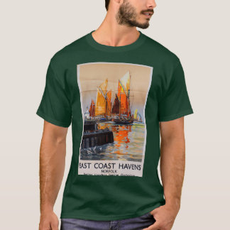 East Coast Havens Norfolk vintage travel poster T-Shirt