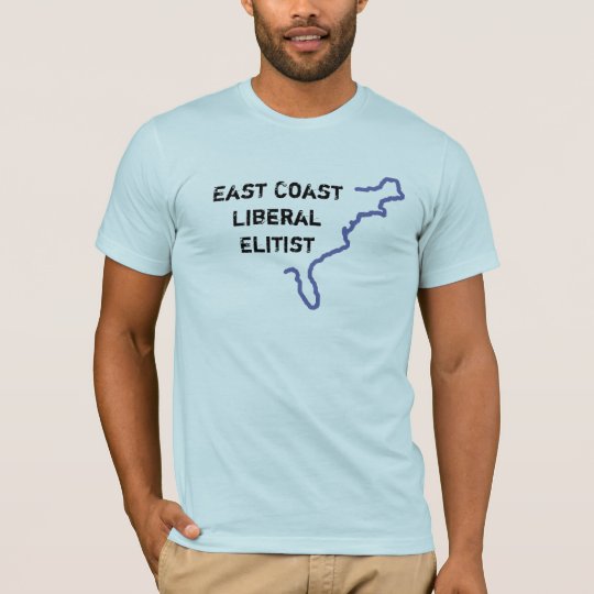 East Coast Liberal Elitist - Blue S/S T-Shirt