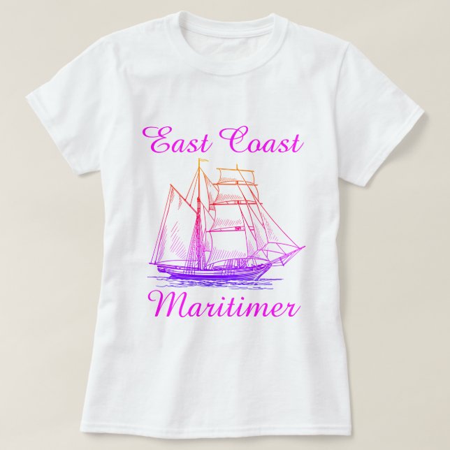 East coast Maritimer sailing ship nautical shirt (Design Front)