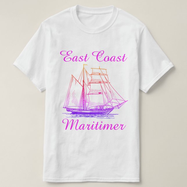 East coast Maritimer sailing ship nautical shirt (Design Front)