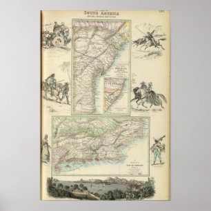 East Coast of South America, Brazil Poster