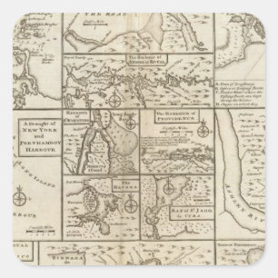 East Coast, US Square Sticker