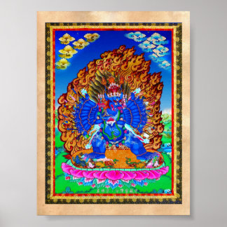East cool tibetan thangka Yamantaka tattoo Poster