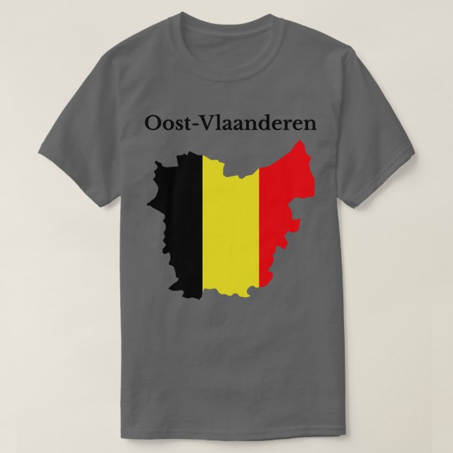 East Flanders Province Map Belgium T-Shirt (Design Front)