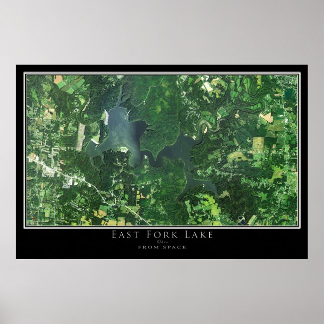 East Fork Lake State Park Ohio Satellite Map Poster (Front)