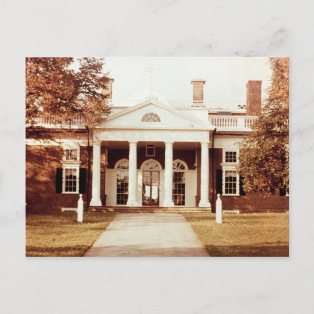 East Front of Monticello Postcard (Front)