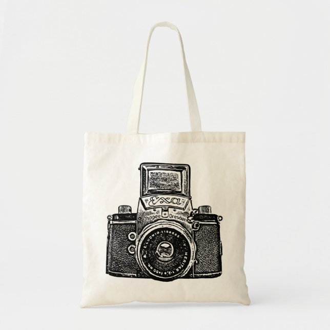 East German Camera - Black Tote Bag (Front)