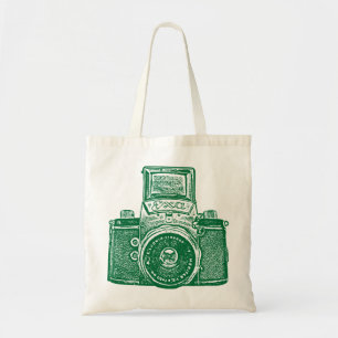 East German Camera - Forest Green Tote Bag