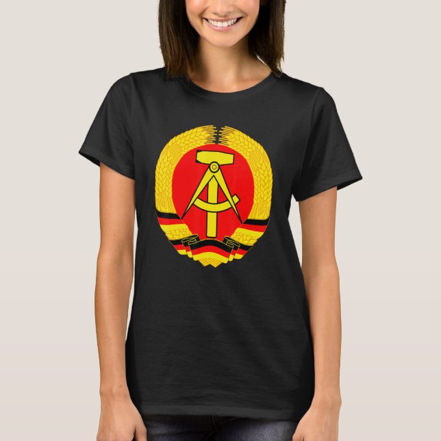 East German Coat Of Arms  History Soviet Union T-Shirt (Front)