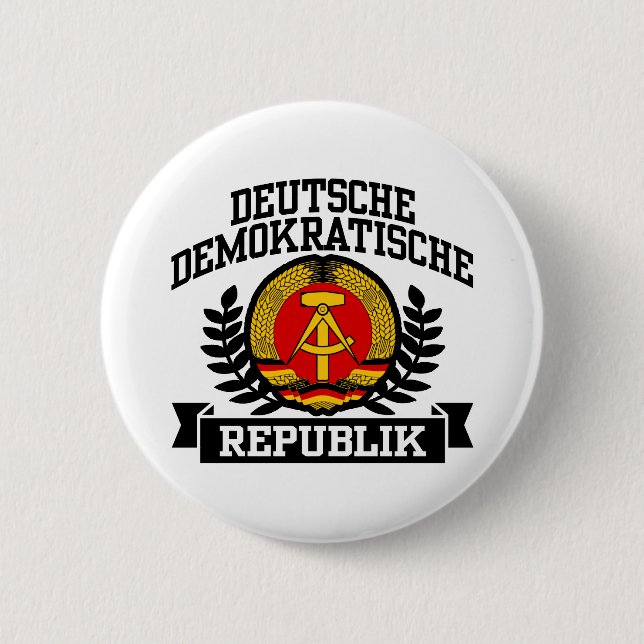 East Germany 6 Cm Round Badge (Front)