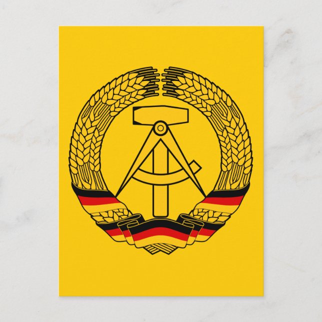 East Germany Coat of Arms / Deutschland State Seal Postcard (Front)