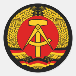 East Germany DDR Classic Round Sticker