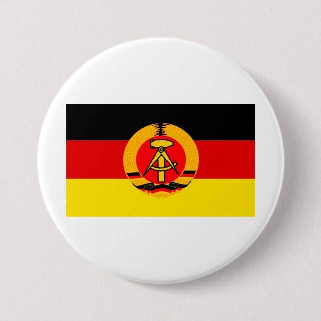 East Germany Flag 7.5 Cm Round Badge (Front)