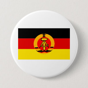 East Germany Flag 7.5 Cm Round Badge
