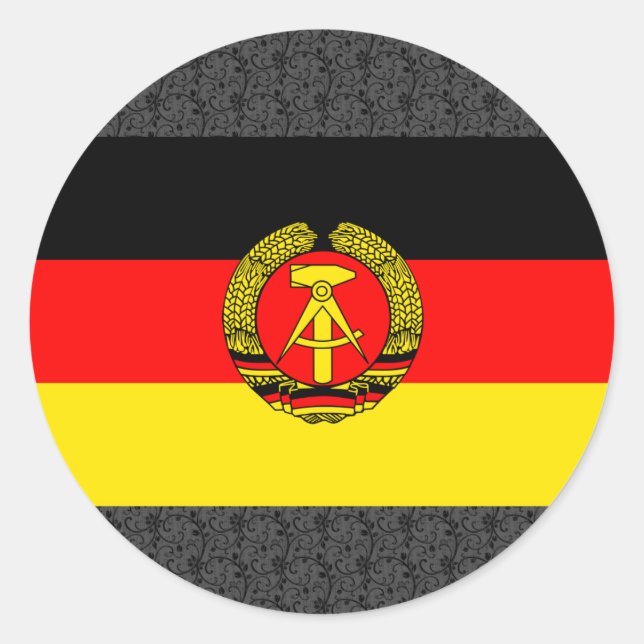 East Germany Flag Classic Round Sticker (Front)