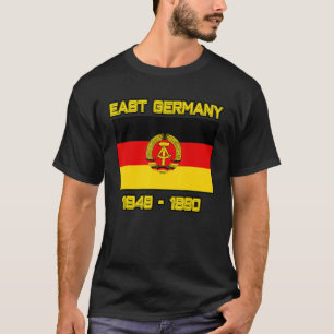 East Germany Flag German Democratic Republic Soc T-Shirt