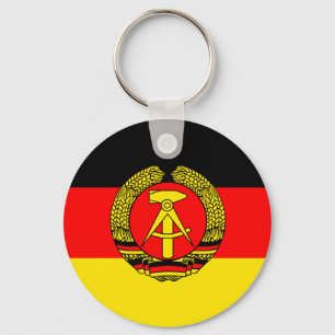 East Germany Flag Key Ring