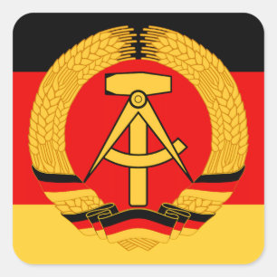 East Germany Flag Square Sticker