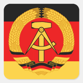 East Germany Flag Square Sticker