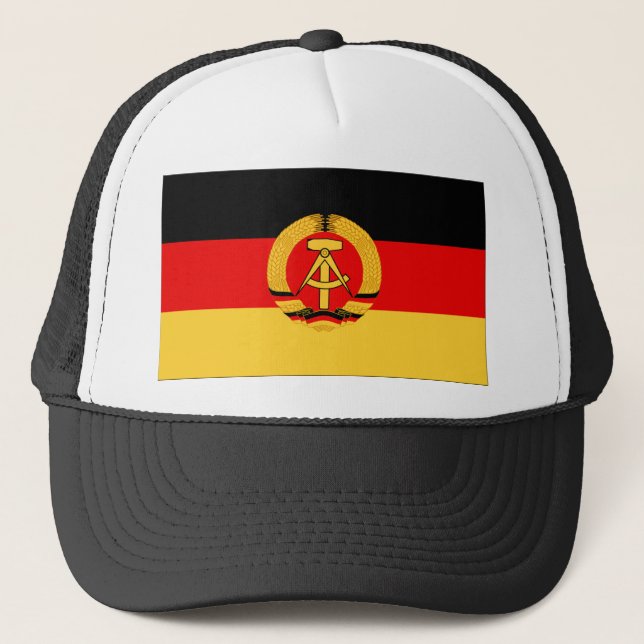 East Germany Flag Trucker Hat (Front)