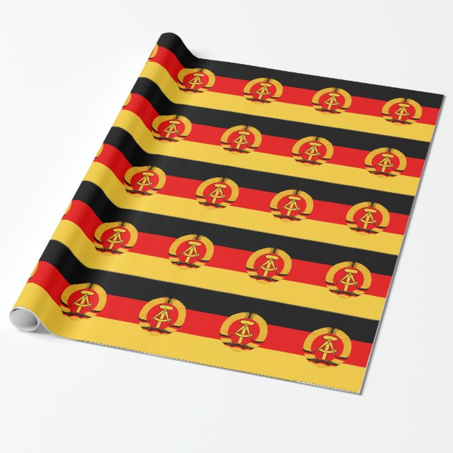 East Germany Flag Wrapping Paper (Unrolled)