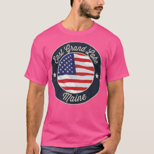 East Grand Lake - Patriotic Maine Souvenir T-Shirt