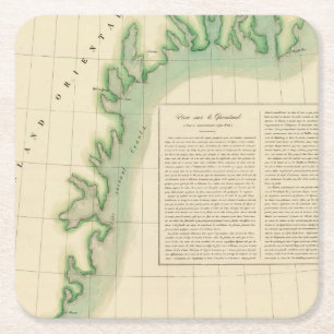 East Greenland 20 Square Paper Coaster