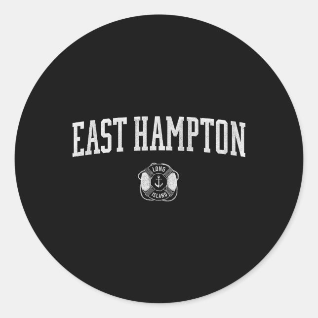 East Hampton Long Island Ny Classic Round Sticker (Front)