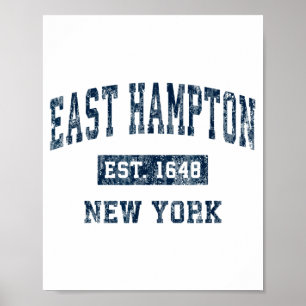 East Hampton New York Ny Vintage Srts Design Nav  Poster