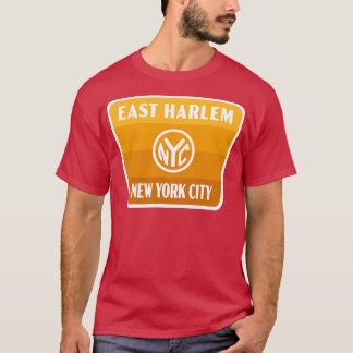East Harlem New York City Retro Token Badge Gold T-Shirt